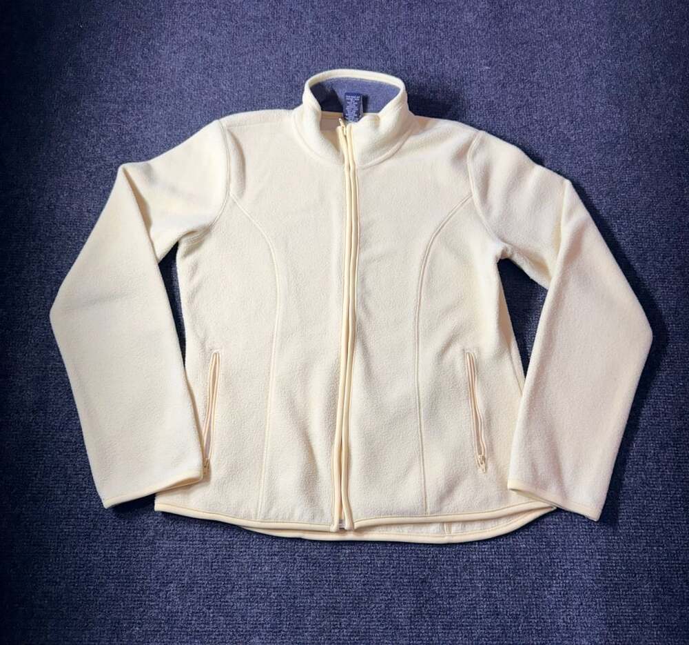 Gap Full Zip Fleece Jacket Size M Yellow Polyester